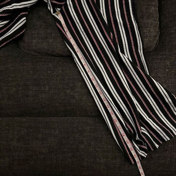 Pull&Bear Belted Striped Pull-On Gaucho Pants - Picture 7 of 10
